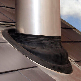 slate roof pipe terminal