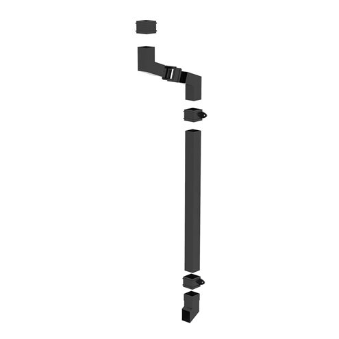 Square Aluminium Downpipe 76mm